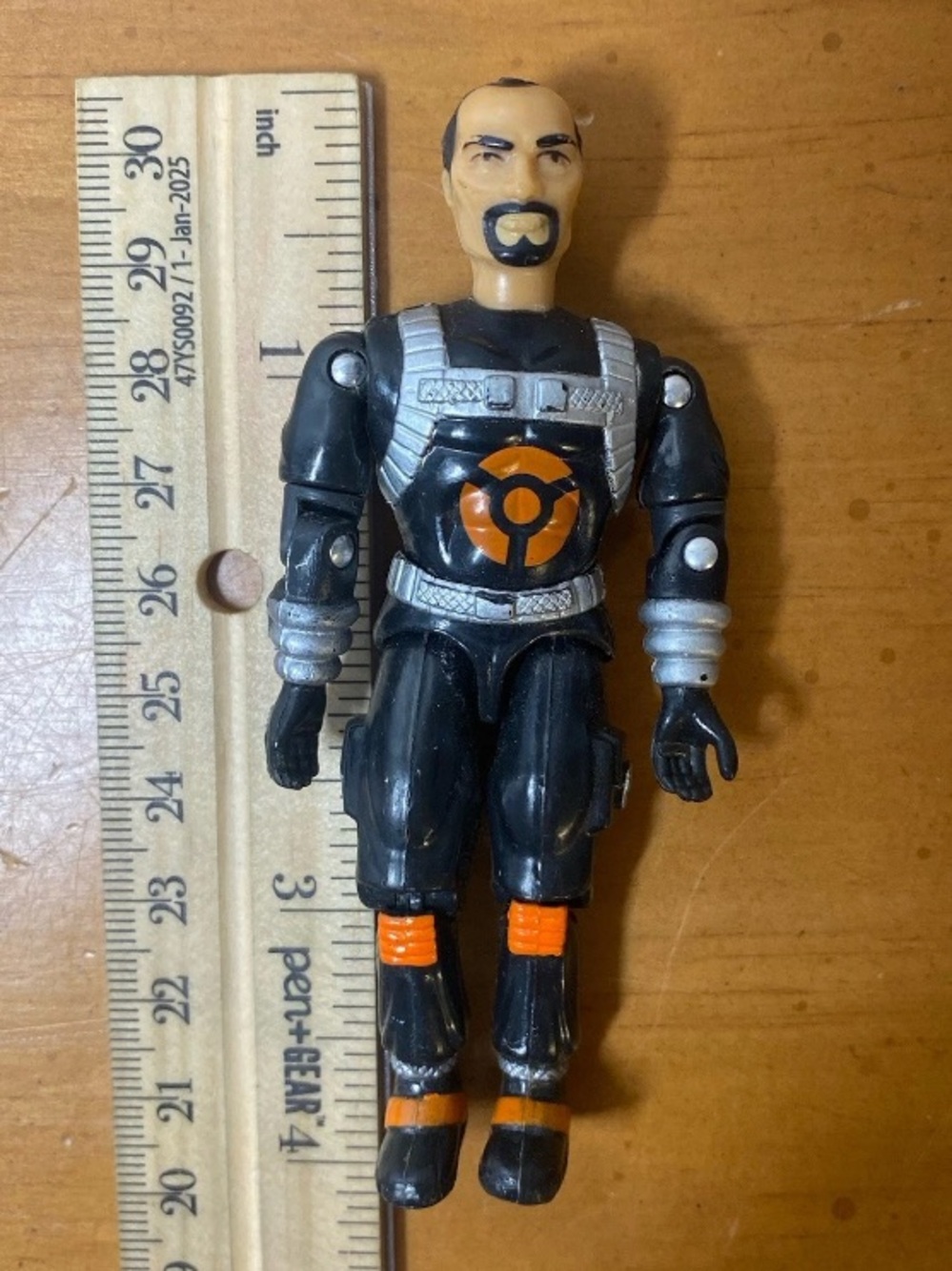 Lanard The Corps 1990 TOXIC WASTER Black Uniform 3.75" Action Figure